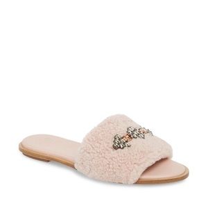 Embellished Genuine Shearling Aspen Slide Sandal 9